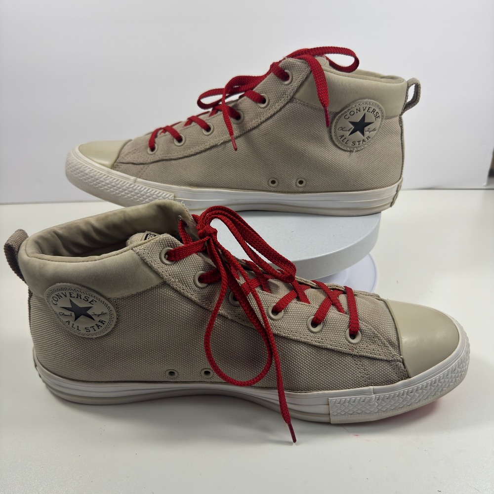 Converse Men High Top Sneakers Canvas Classic Lace Up Casual Beige 13 - Picture 11 of 15